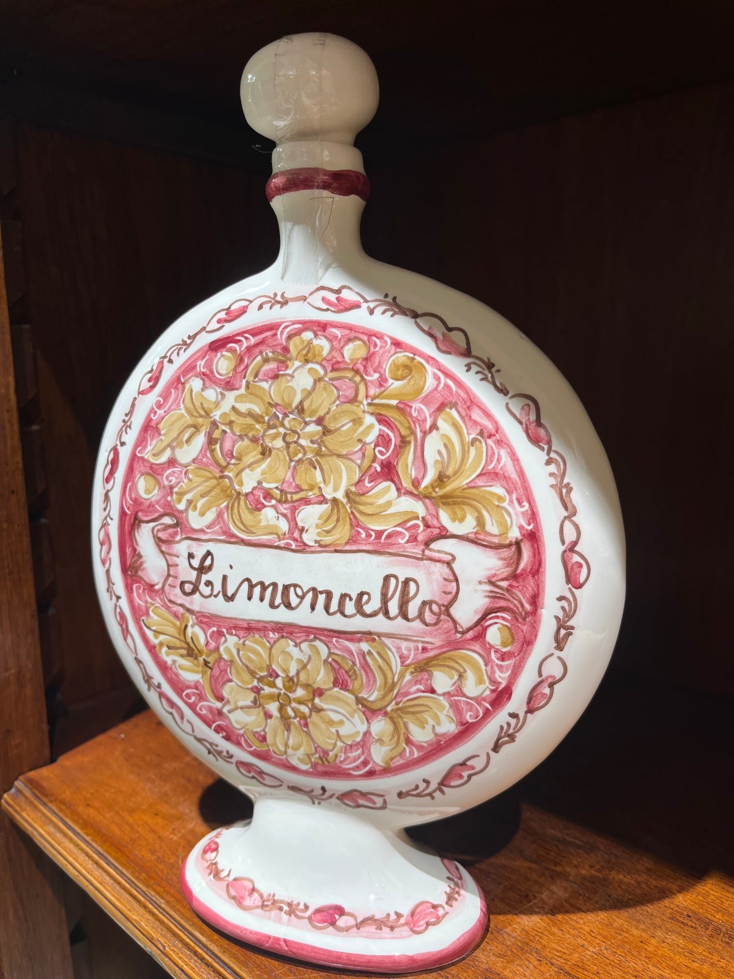 Ceramic limoncello bottle