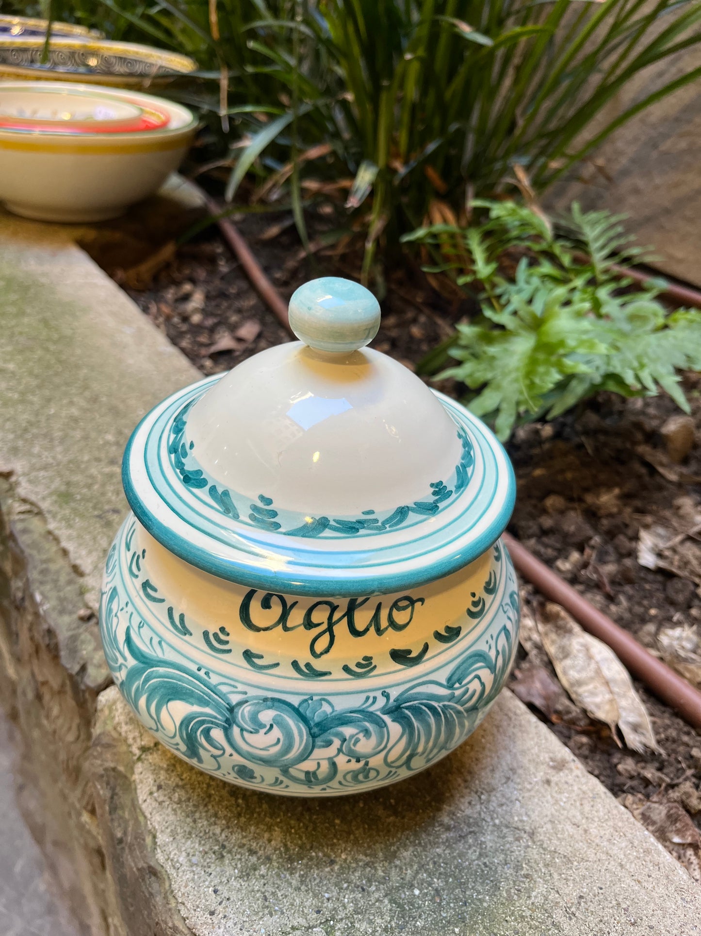 ceramic garlic jar
