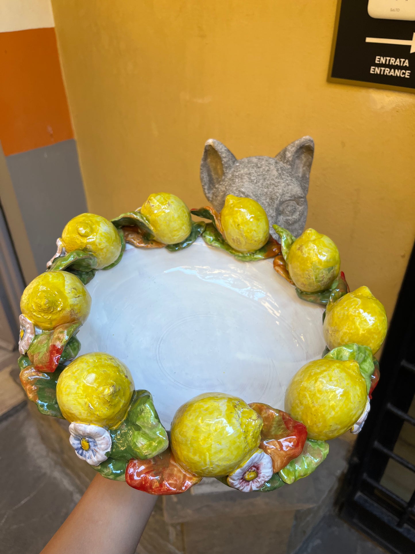 centrotavola in ceramica