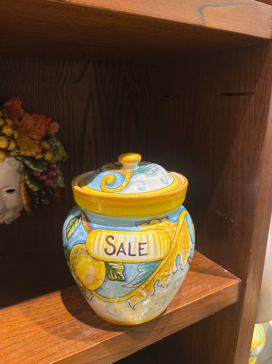 ceramic salt jar