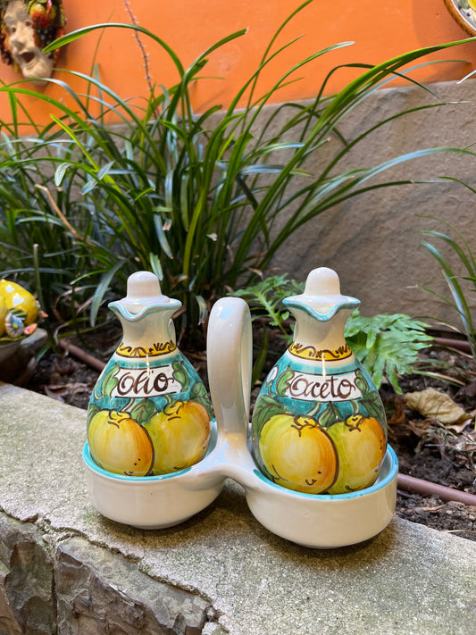 Ceramic oil and vinegar set