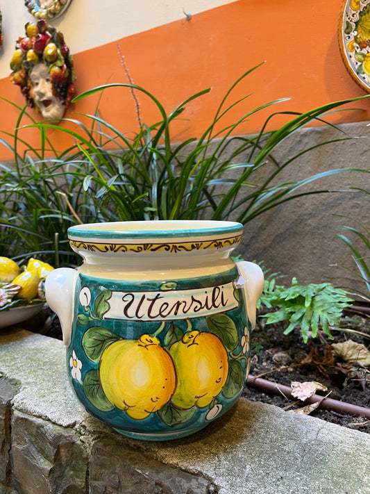 Ceramic utensil holder