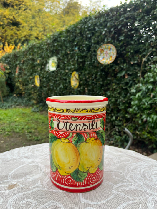 Ceramic utensil holder