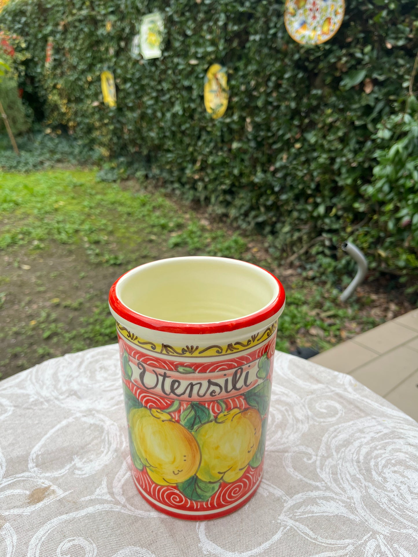 Ceramic utensil holder