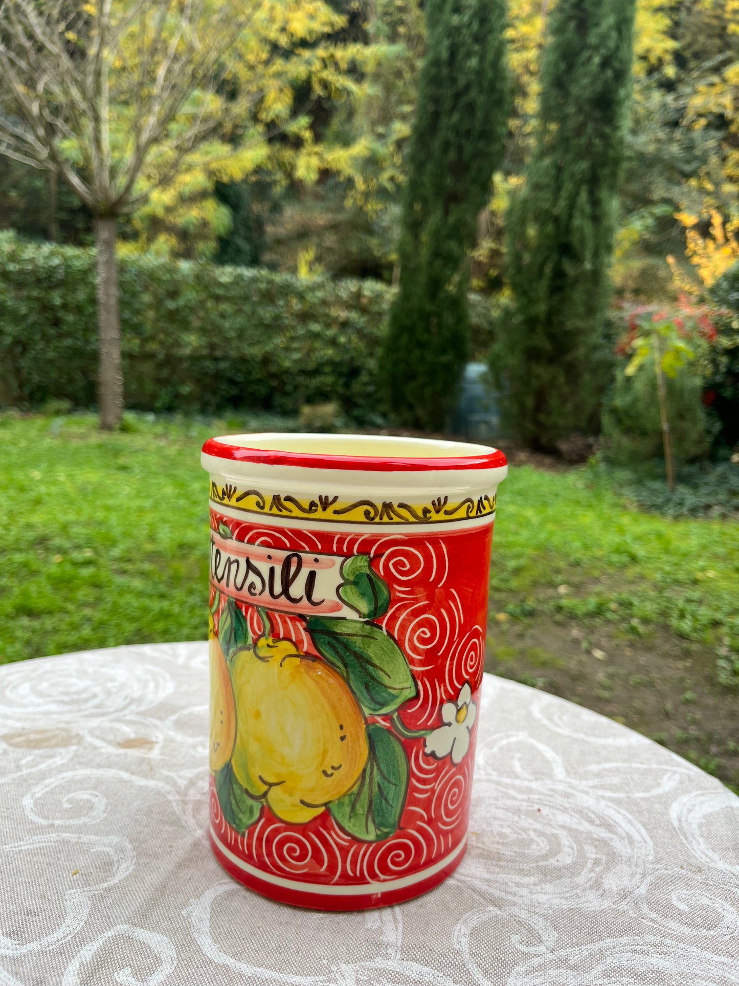 Ceramic utensil holder