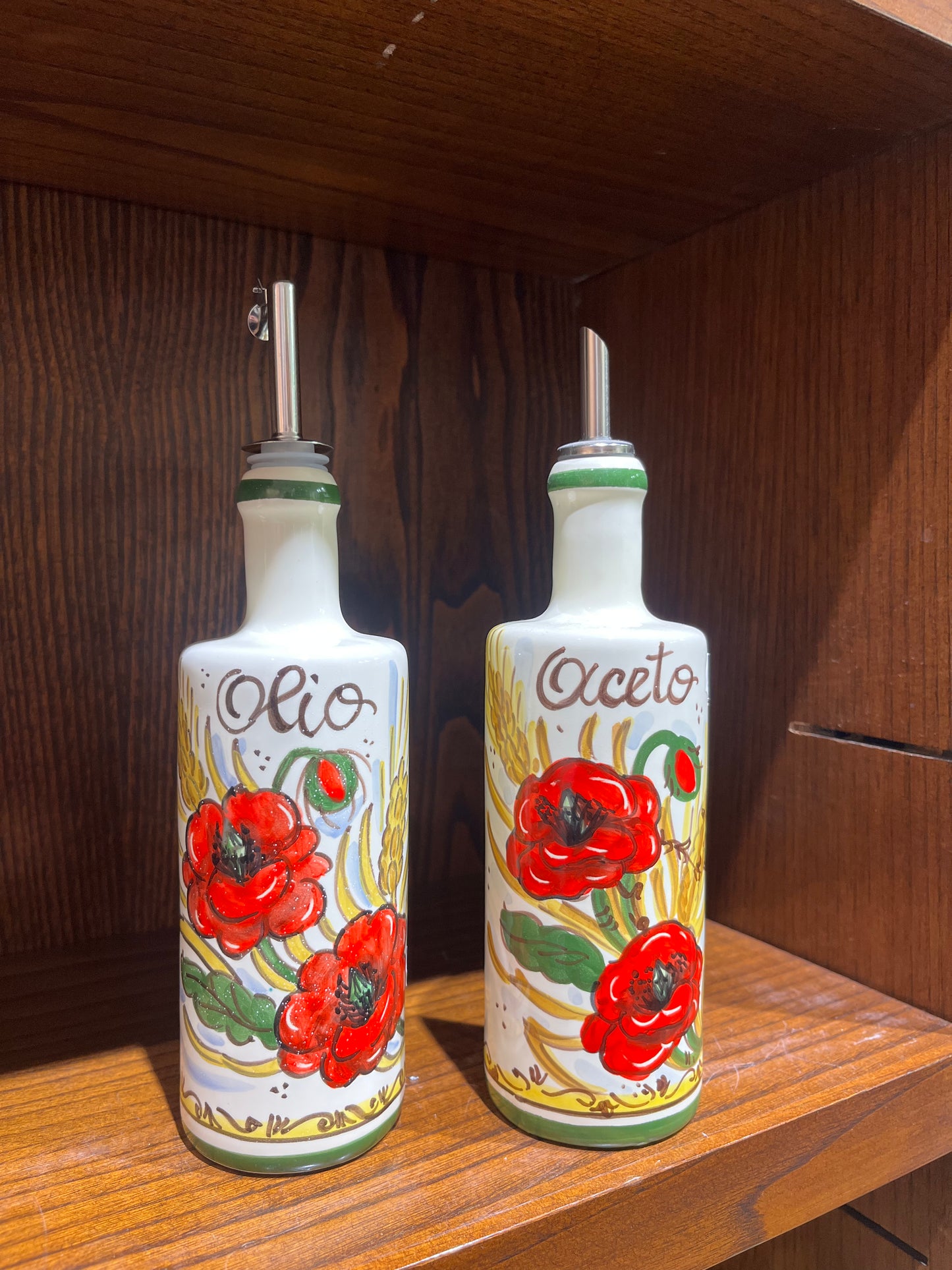 Ceramic oil and vinegar set of 2