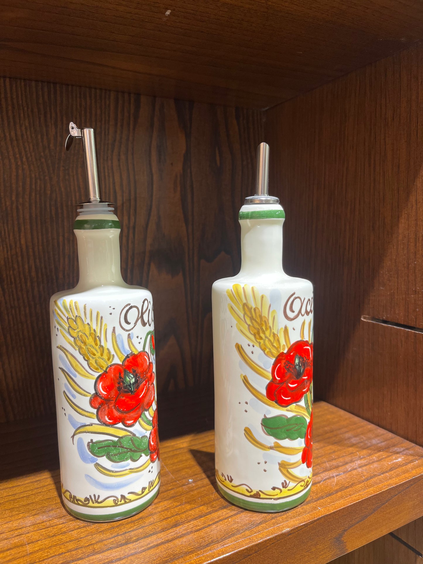 Ceramic oil and vinegar set of 2