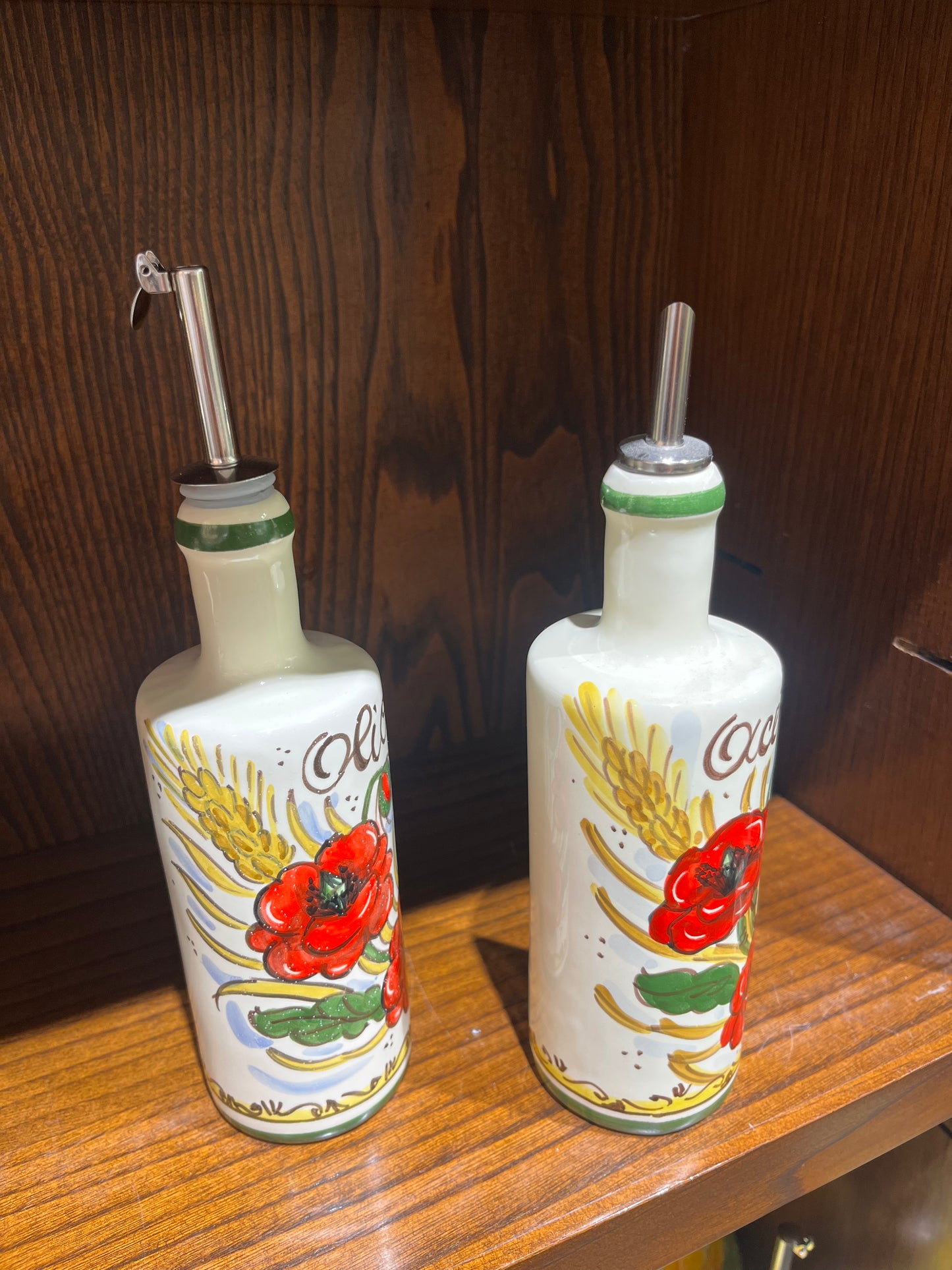 Ceramic oil and vinegar set of 2