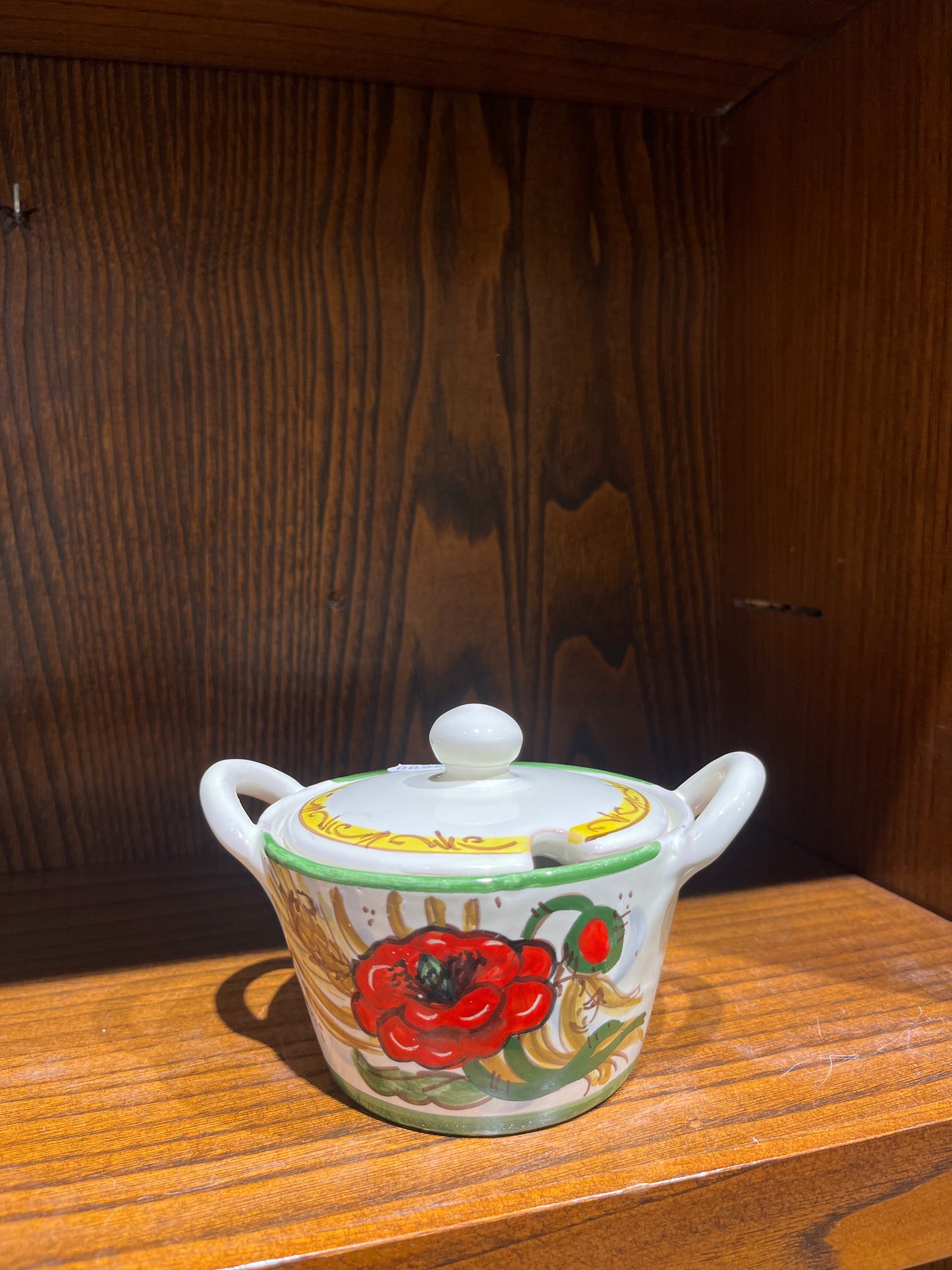 Ceramic cheese container