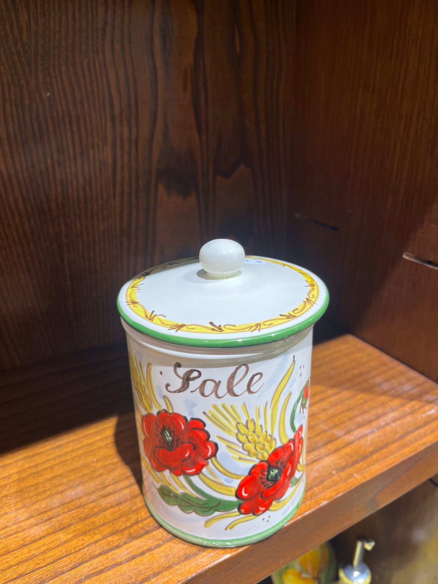 Ceramic salt container