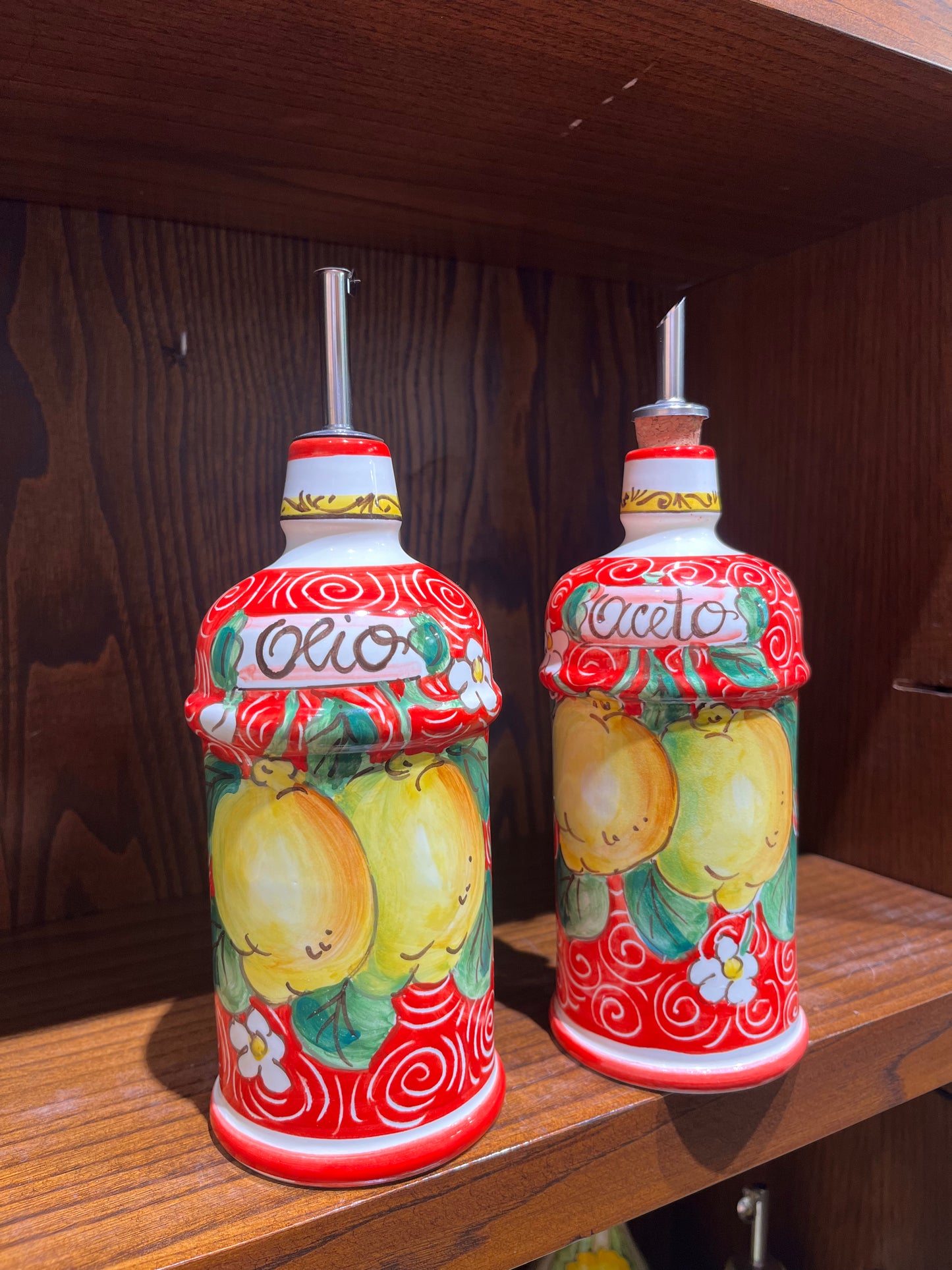 Ceramic oil and vinegar set of 2