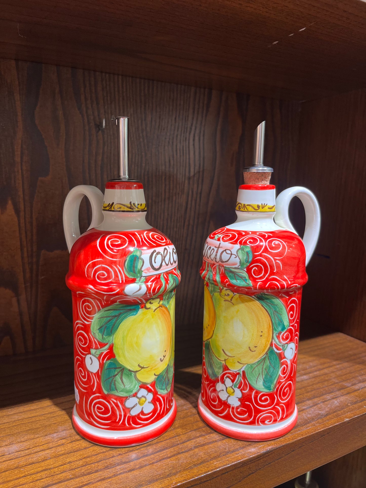 Ceramic oil and vinegar set of 2