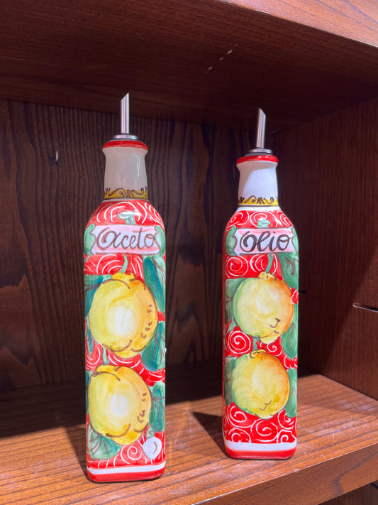 Ceramic oil and vinegar set of 2