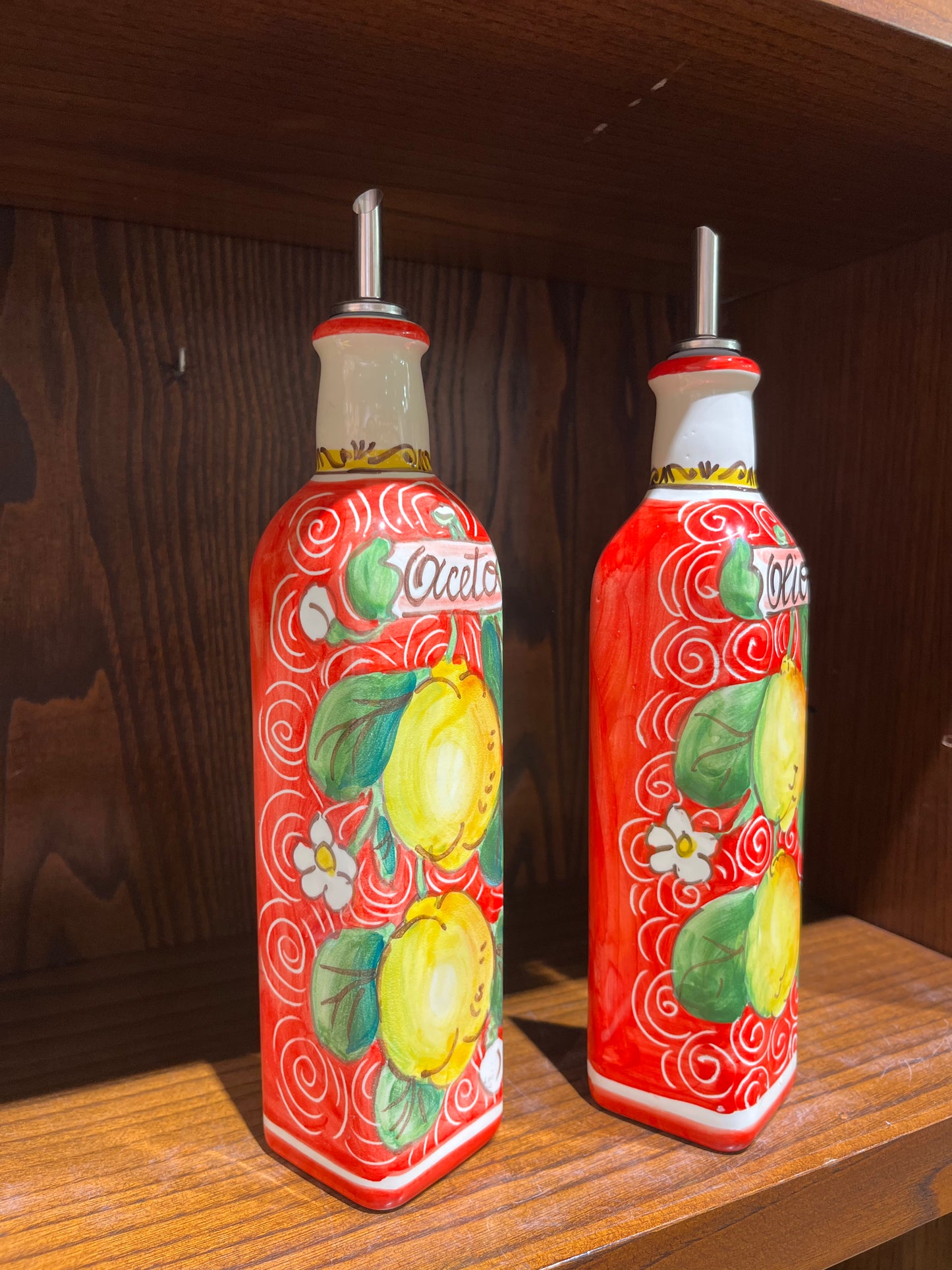 Ceramic oil and vinegar set of 2