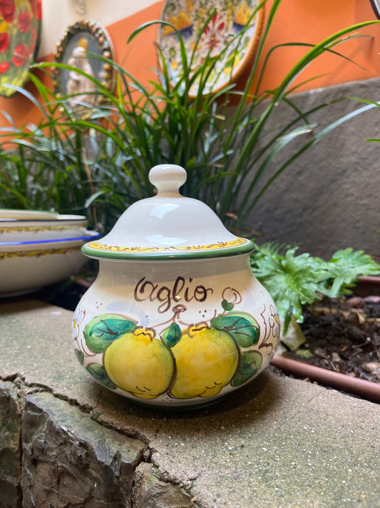 ceramic garlic container