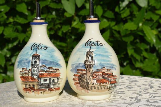 Ceramic oil and vinegar set
