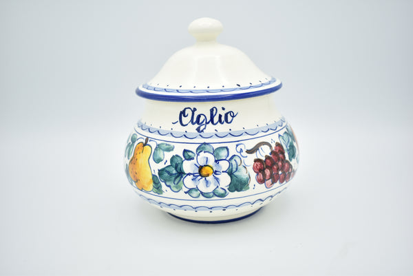 Ceramic garlic container