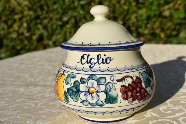 Ceramic garlic container