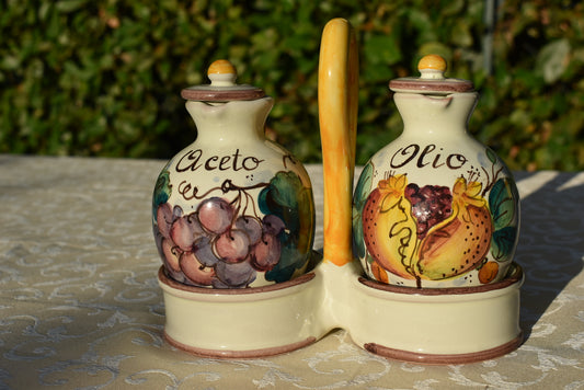 Set olio e aceto in ceramica