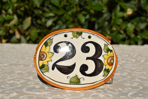 Ceramic tile number