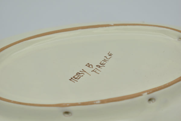 Ceramic small oval platter