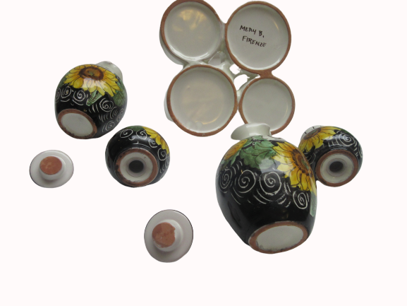 set olio e aceto in ceramica
