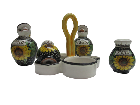 set olio e aceto in ceramica