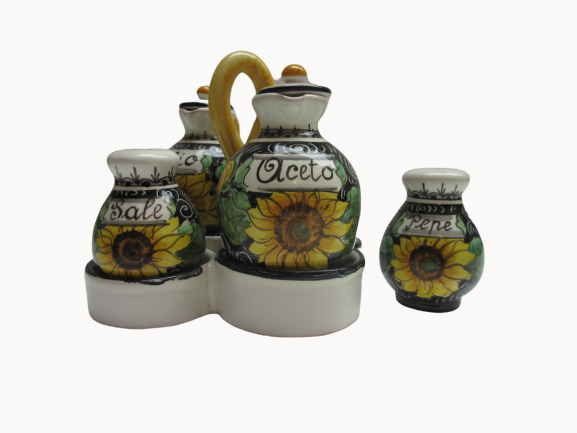 set olio e aceto in ceramica
