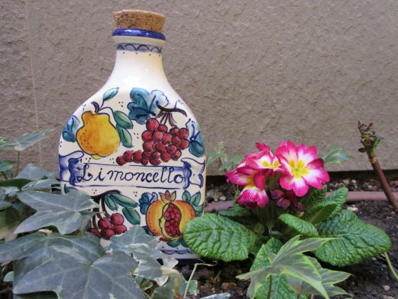 ceramic limoncello bottle