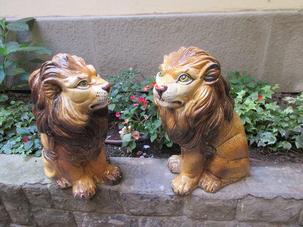 ceramic lions decor