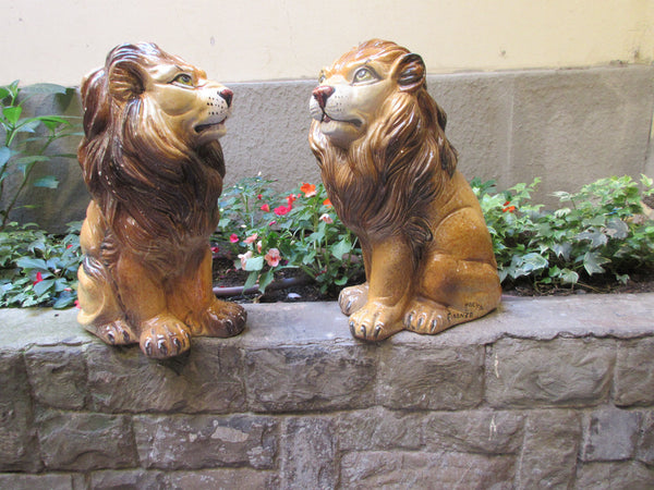 ceramic lions decor