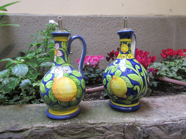 ceramic oil and vinegar bottles