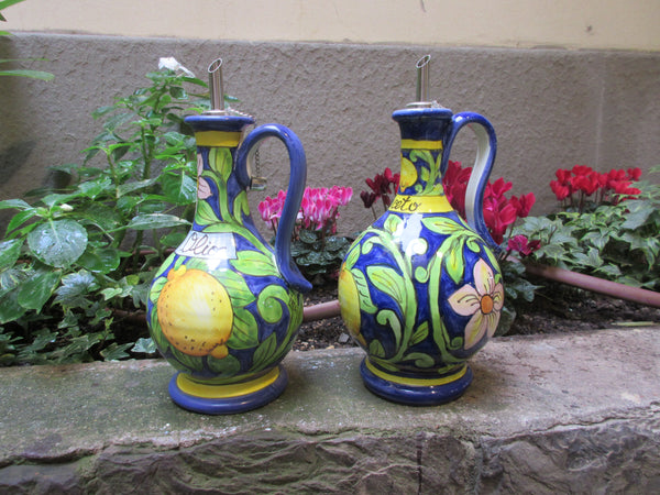 ceramic oil and vinegar bottles